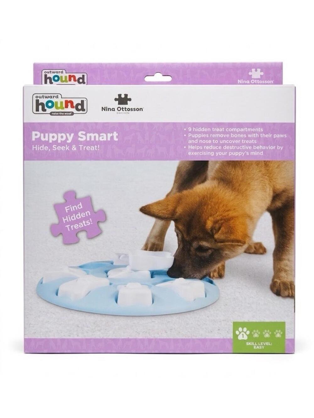 (RGB1) Outward Hound Puppy Smart Hide Seek & Treat Easy Level Interactive Puzzle
